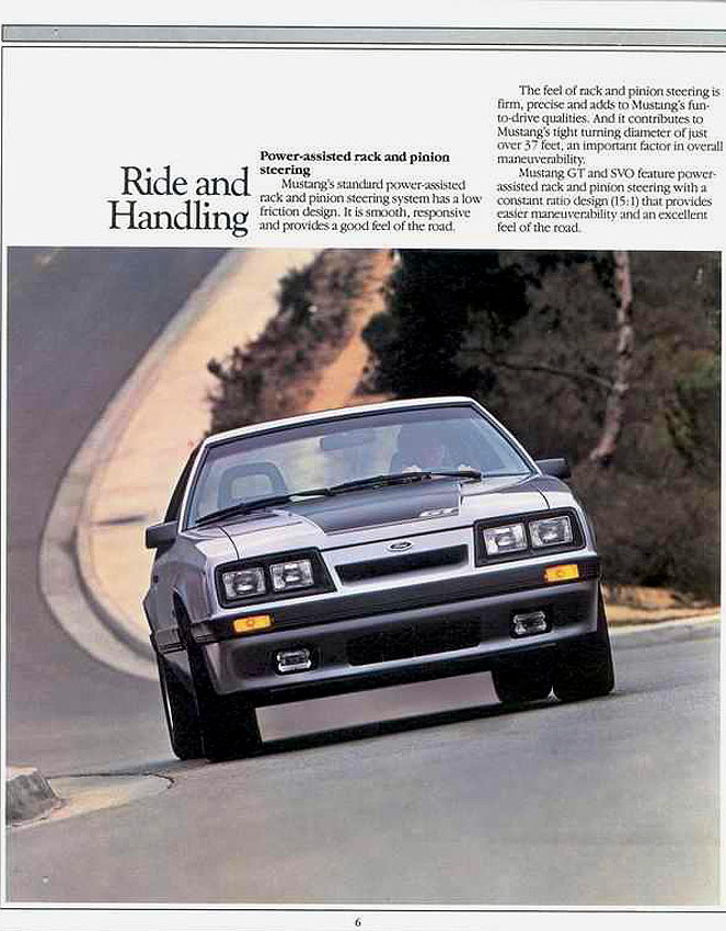 1985 Ford Mustang SVO Brochure Page 12